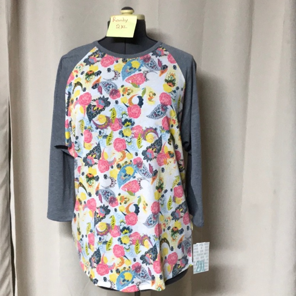 NWT Lularoe Randy, 2XL…beautiful soft pink & blues